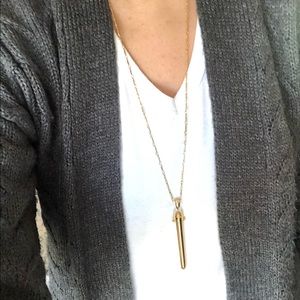 Stella & Dot Gold Rebel Pendant Necklace